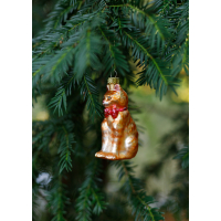 Christmas ornament Red Cat - 4 pieces 